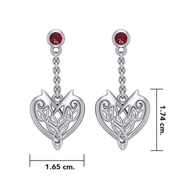 Joyous Celtic Hearts Silver Earrings TER210 - Jewelry